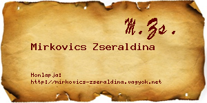 Mirkovics Zseraldina névjegykártya